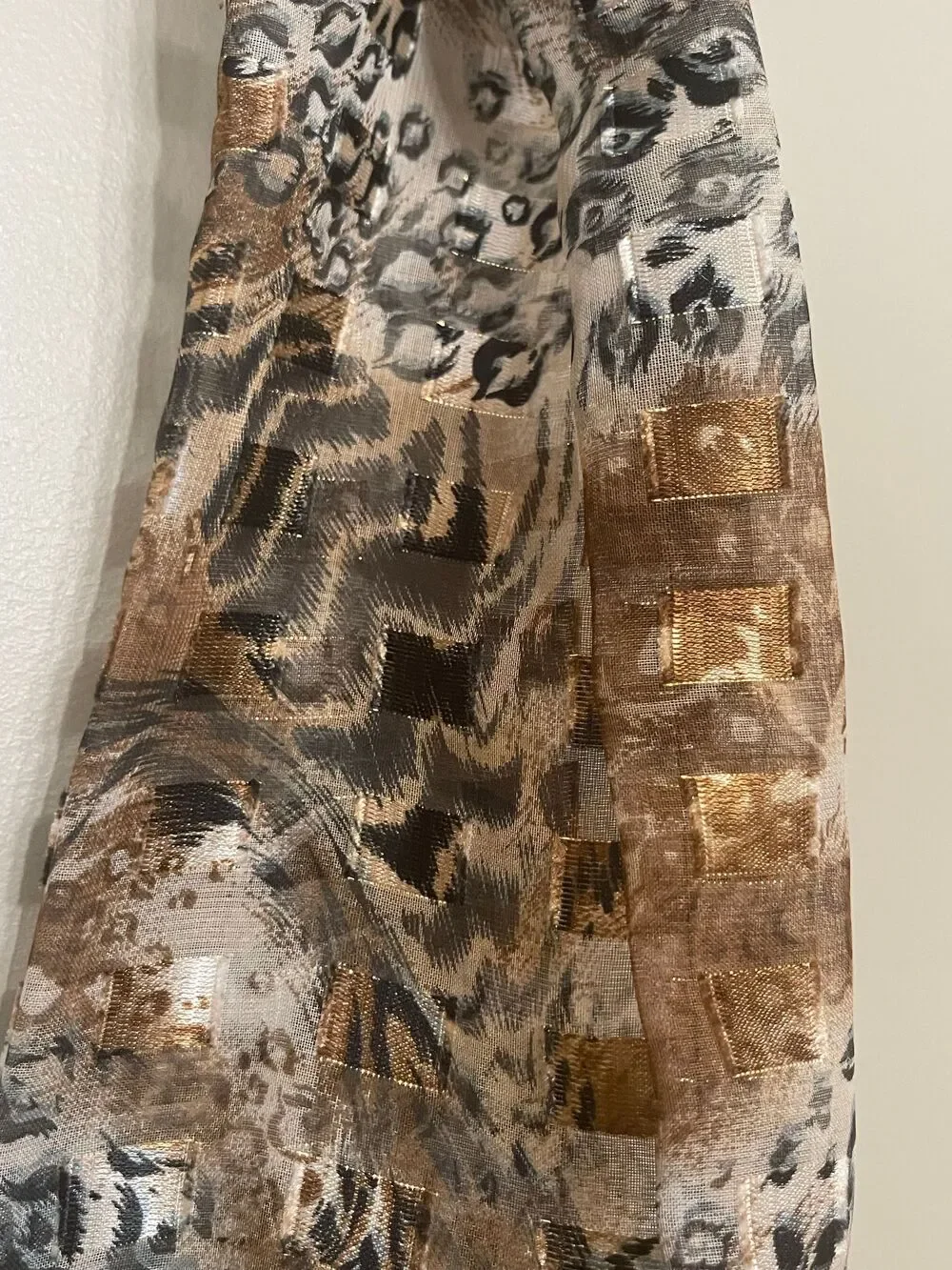 Women’s Gold Tan Brown Animal Print Infinity Scarf